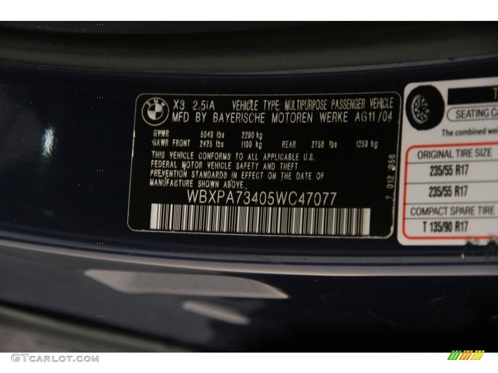 2005 X3 2.5i - Mystic Blue Metallic / Sand Beige photo #28