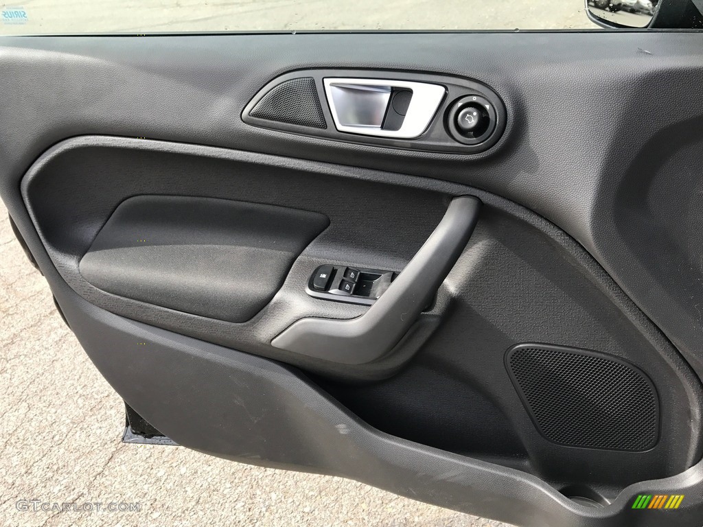 2017 Ford Fiesta ST Hatchback Charcoal Black Door Panel Photo #119670180