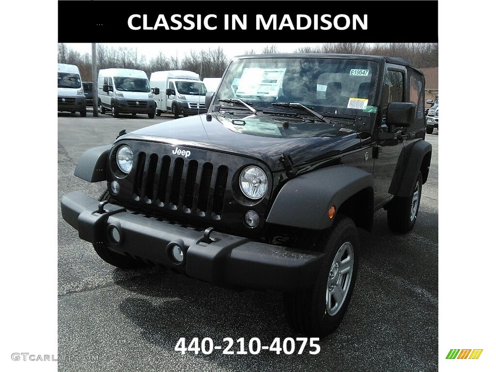 2017 Wrangler Sport 4x4 - Black / Black photo #1