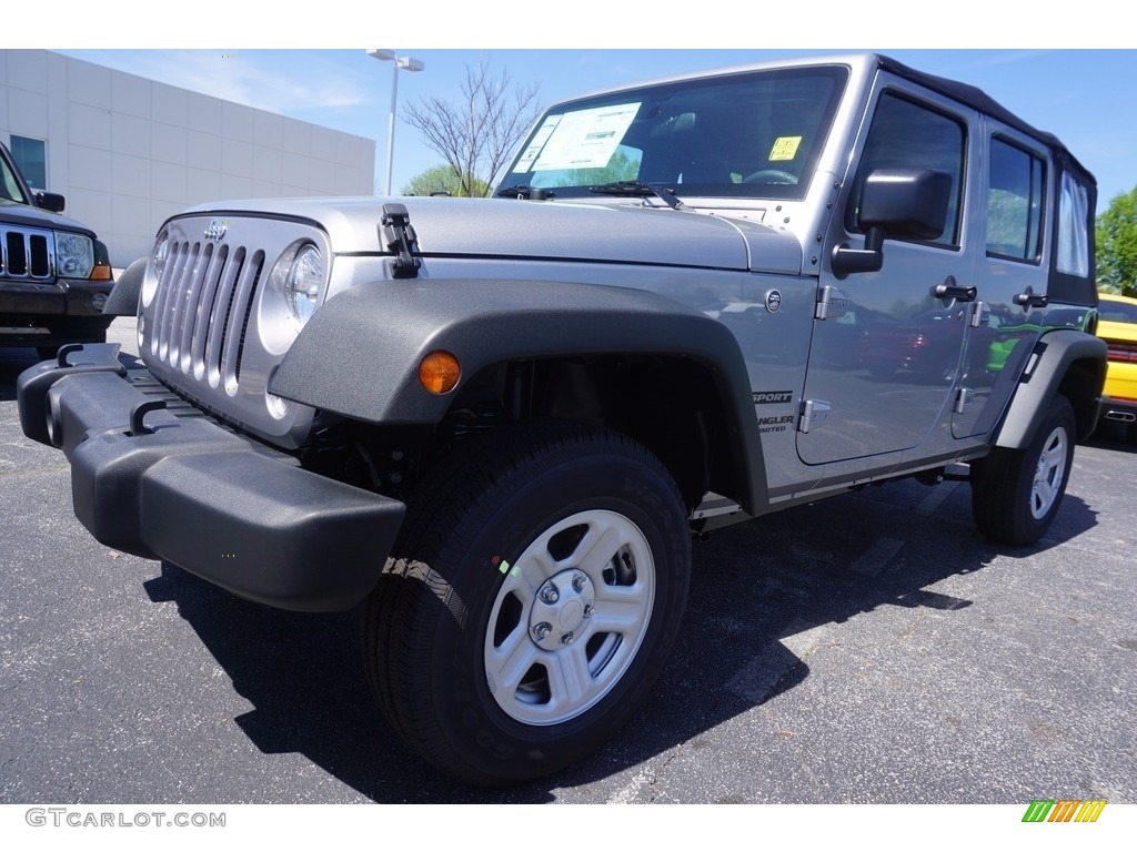 2017 Wrangler Unlimited Sport 4x4 - Billet Silver Metallic / Black photo #1