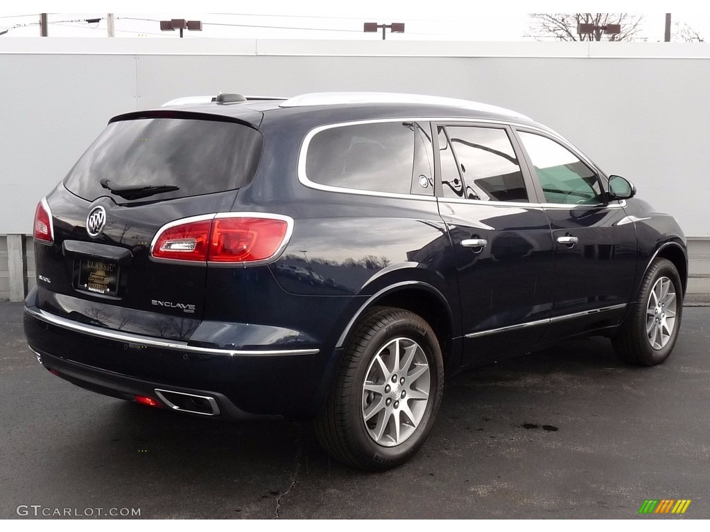 2017 Enclave Leather AWD - Dark Sapphire Blue Metallic / Light Titanium photo #2