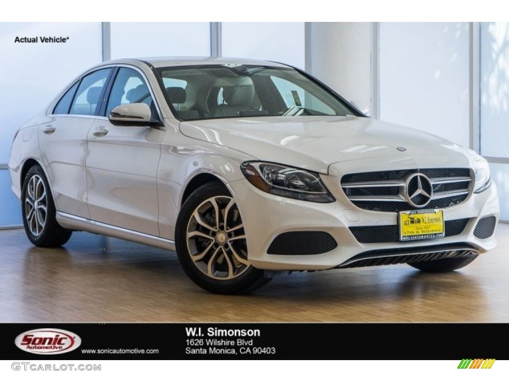 2017 C 300 Sedan - Polar White / Silk Beige/Black photo #1