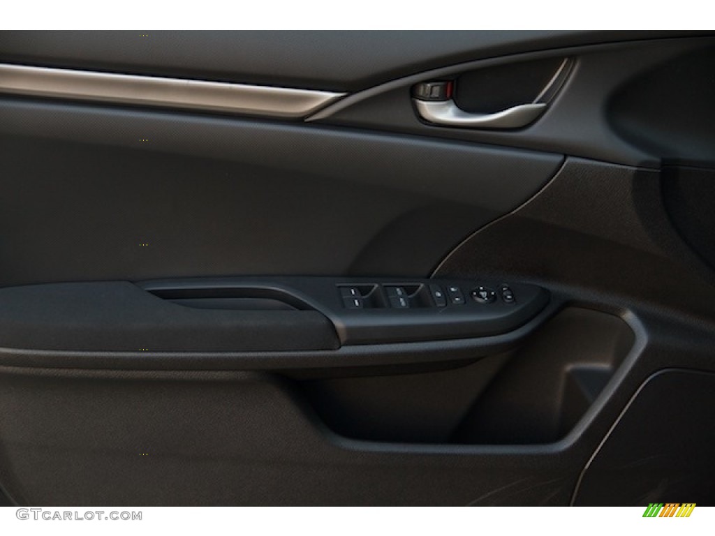 2017 Civic LX Hatchback - Polished Metal Metallic / Black photo #6