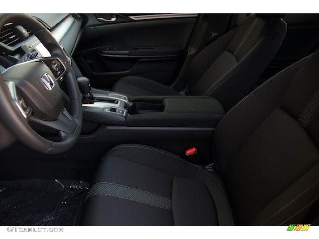 2017 Civic LX Hatchback - Polished Metal Metallic / Black photo #7