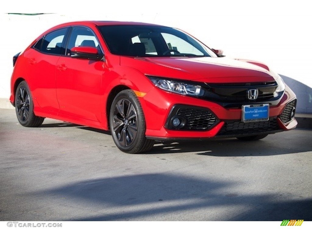 2017 Civic EX Hatchback - Rallye Red / Black photo #1