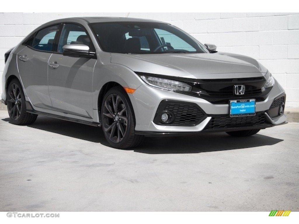 2017 Civic Sport Touring Hatchback - Lunar Silver Metallic / Black photo #1
