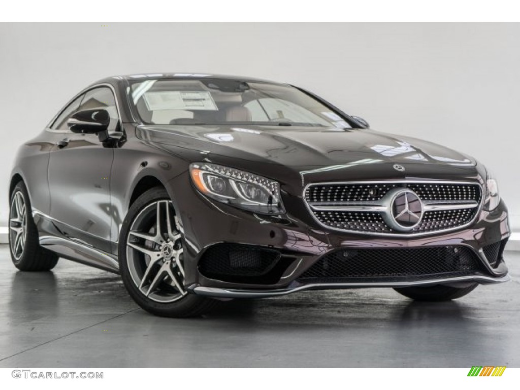 2017 S 550 4Matic Coupe - Ruby Black Metallic / designo Porcelain/Espresso photo #12