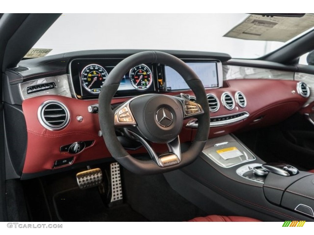 2017 Mercedes-Benz S 65 AMG Cabriolet designo Bengal Red/Black Dashboard Photo #119679114