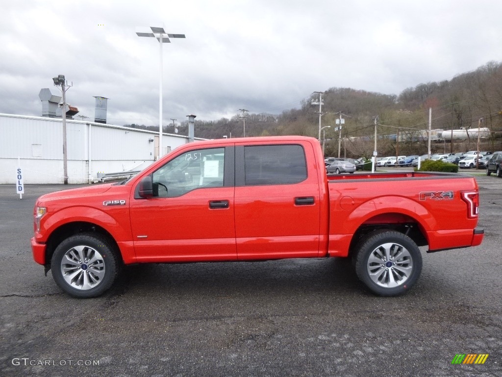 2017 F150 XL SuperCrew 4x4 - Race Red / Black photo #5