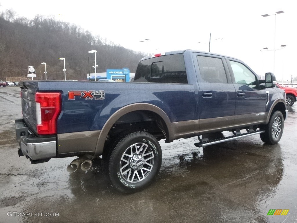 2017 F350 Super Duty Lariat Crew Cab 4x4 - Blue Jeans / Camel photo #2