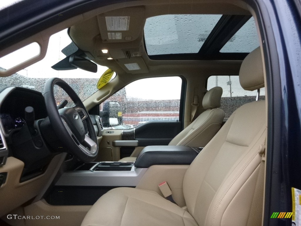 2017 F350 Super Duty Lariat Crew Cab 4x4 - Blue Jeans / Camel photo #10