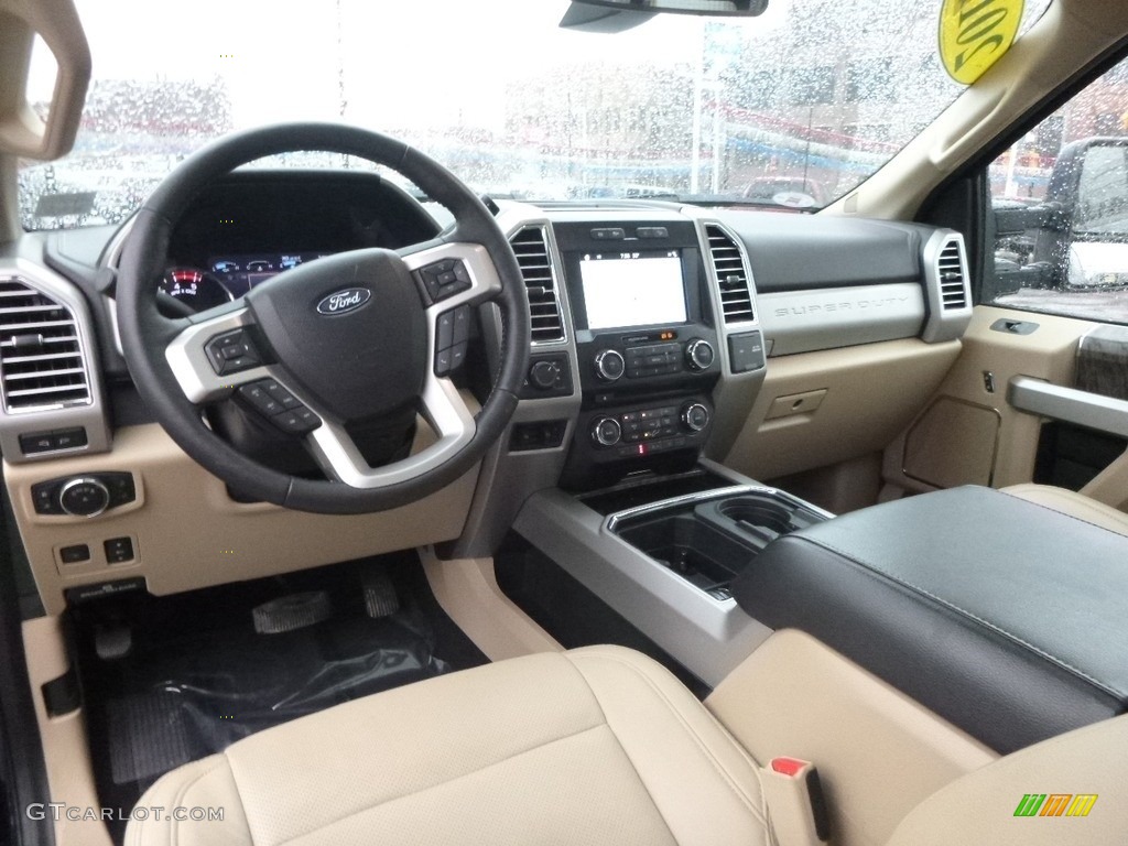 2017 F350 Super Duty Lariat Crew Cab 4x4 - Blue Jeans / Camel photo #12