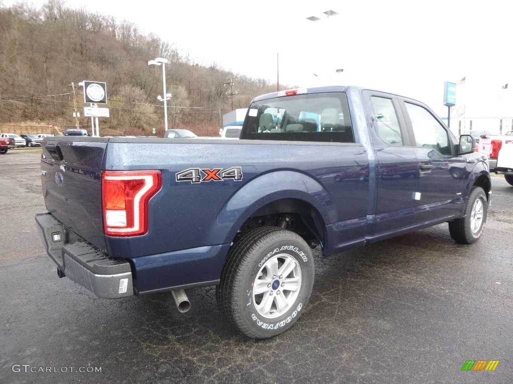 2017 F150 XL SuperCab 4x4 - Blue Jeans / Black photo #3