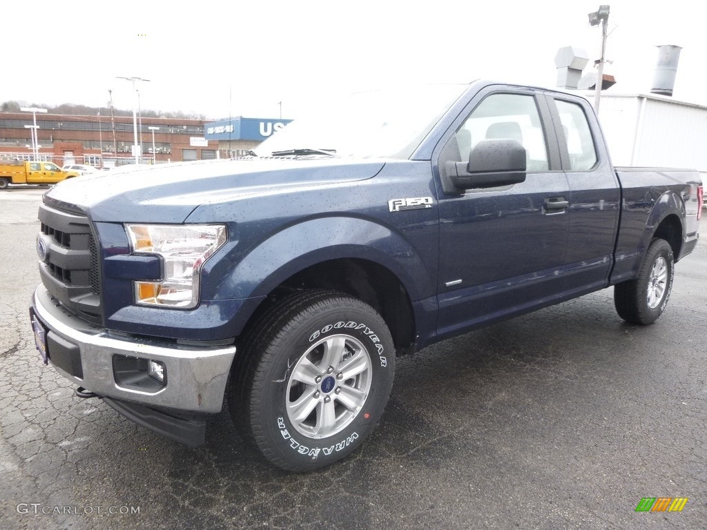 2017 F150 XL SuperCab 4x4 - Blue Jeans / Black photo #7