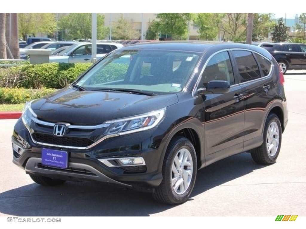 2015 CR-V EX - Crystal Black Pearl / Black photo #3