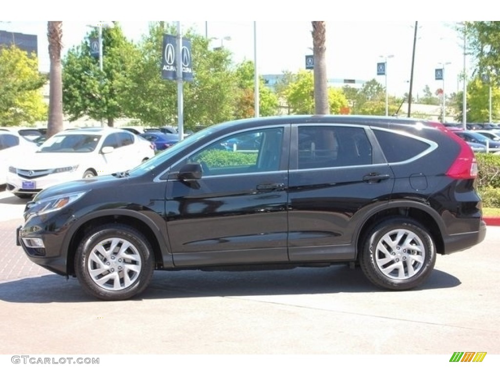 2015 CR-V EX - Crystal Black Pearl / Black photo #4