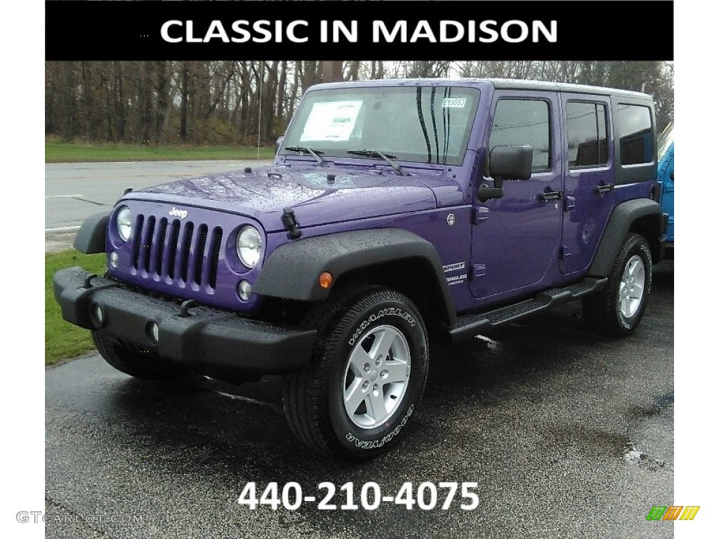 2017 Wrangler Unlimited Sport 4x4 - Extreme Purple / Black photo #1