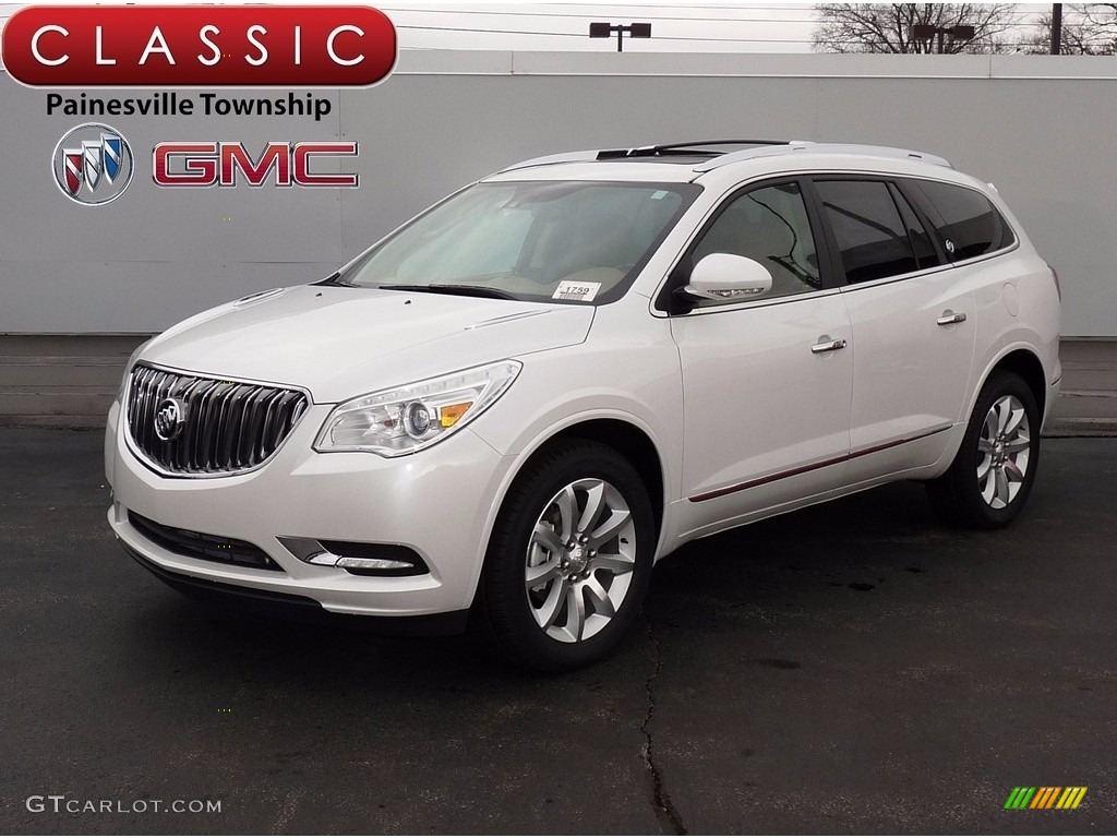 White Frost Tricoat Buick Enclave