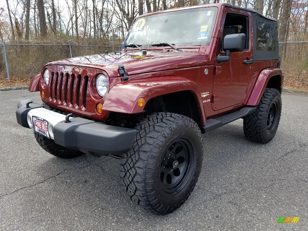 2010 Wrangler Sahara 4x4 - Red Rock Crystal Pearl / Dark Slate Gray/Medium Slate Gray photo #3