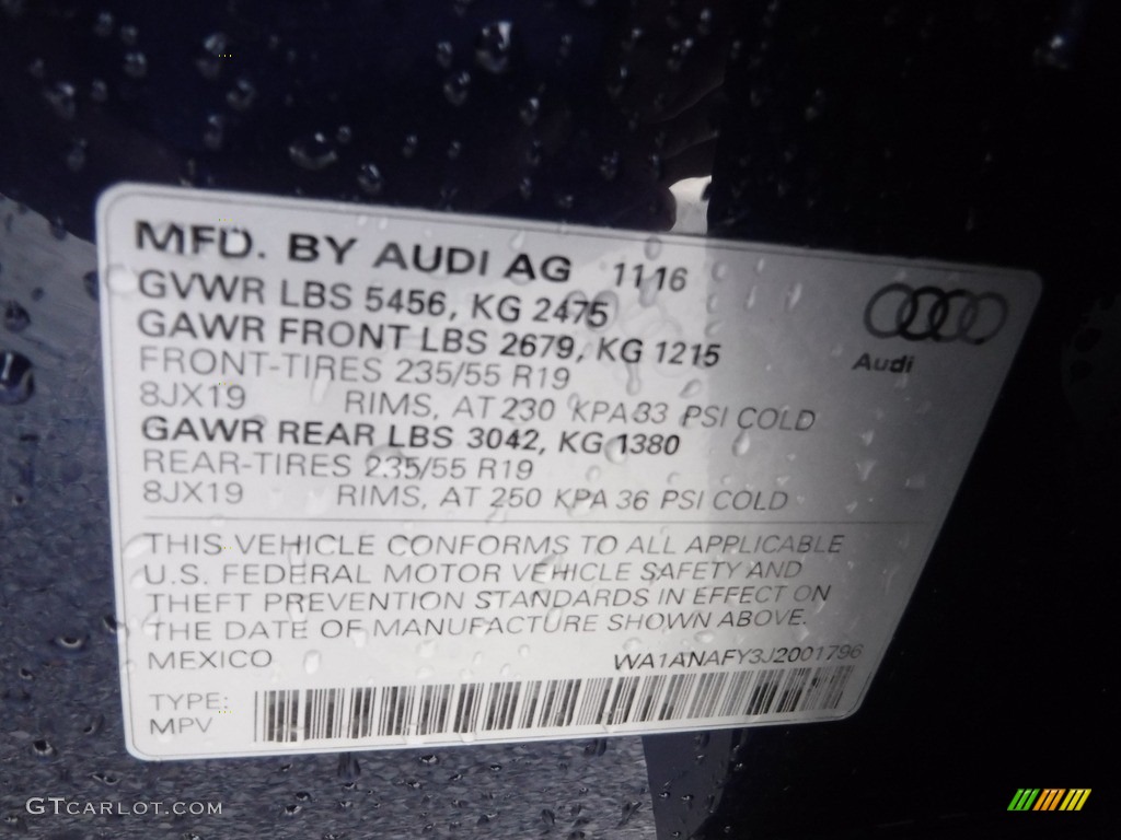 2018 Q5 2.0 TFSI Premium quattro - Navarra Blue Metallic / Black photo #40