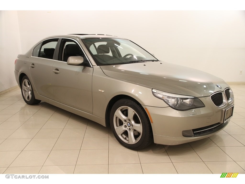 2008 5 Series 535xi Sedan - Platinum Bronze Metallic / Black Dakota Leather photo #1