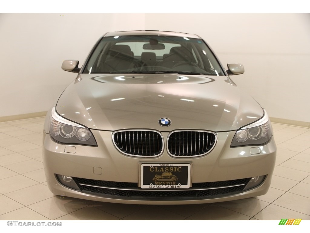 2008 5 Series 535xi Sedan - Platinum Bronze Metallic / Black Dakota Leather photo #2