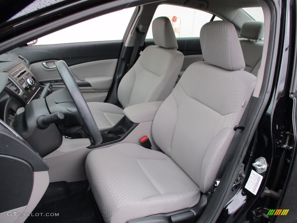 2014 Civic LX Sedan - Crystal Black Pearl / Gray photo #11