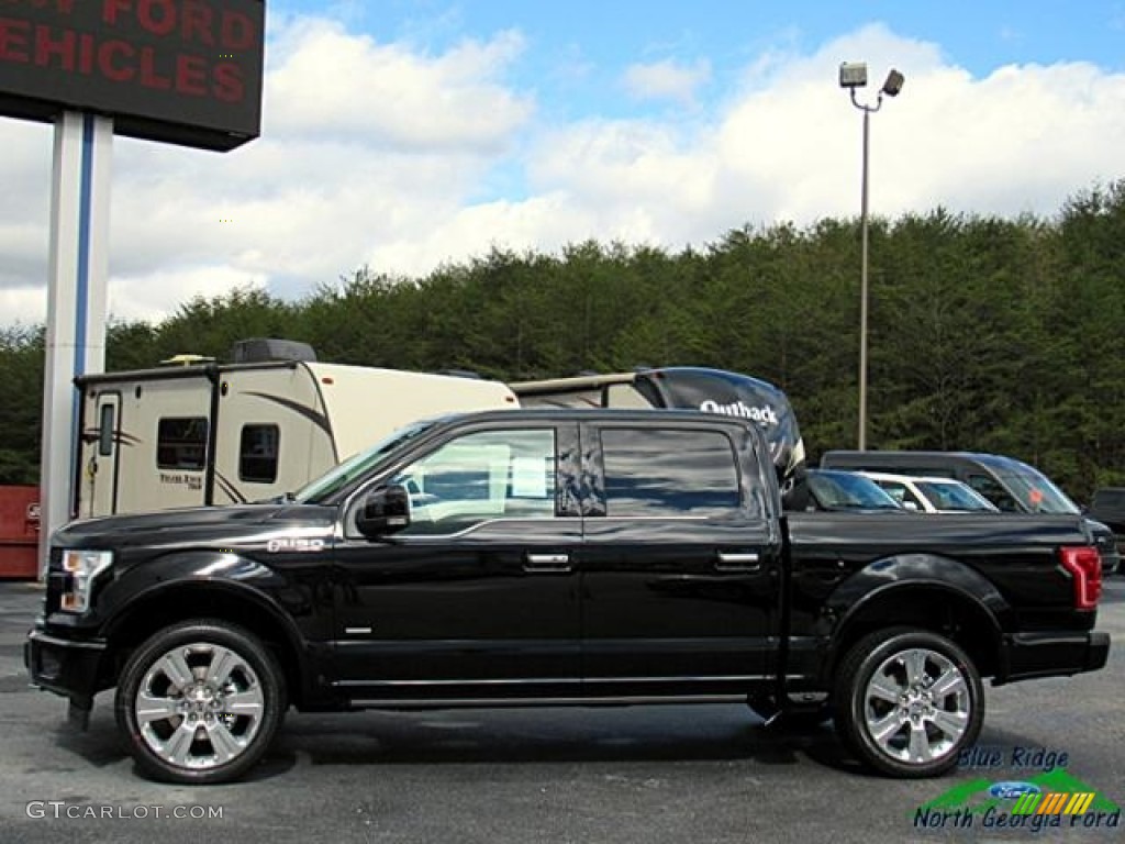 2017 F150 Limited SuperCrew 4x4 - Shadow Black / Limited Black/Mojave photo #2