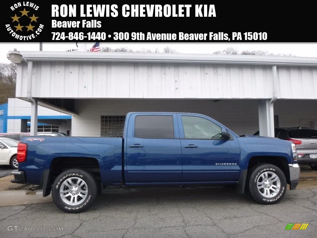 2017 Silverado 1500 LT Crew Cab 4x4 - Deep Ocean Blue Metallic / Jet Black photo #1