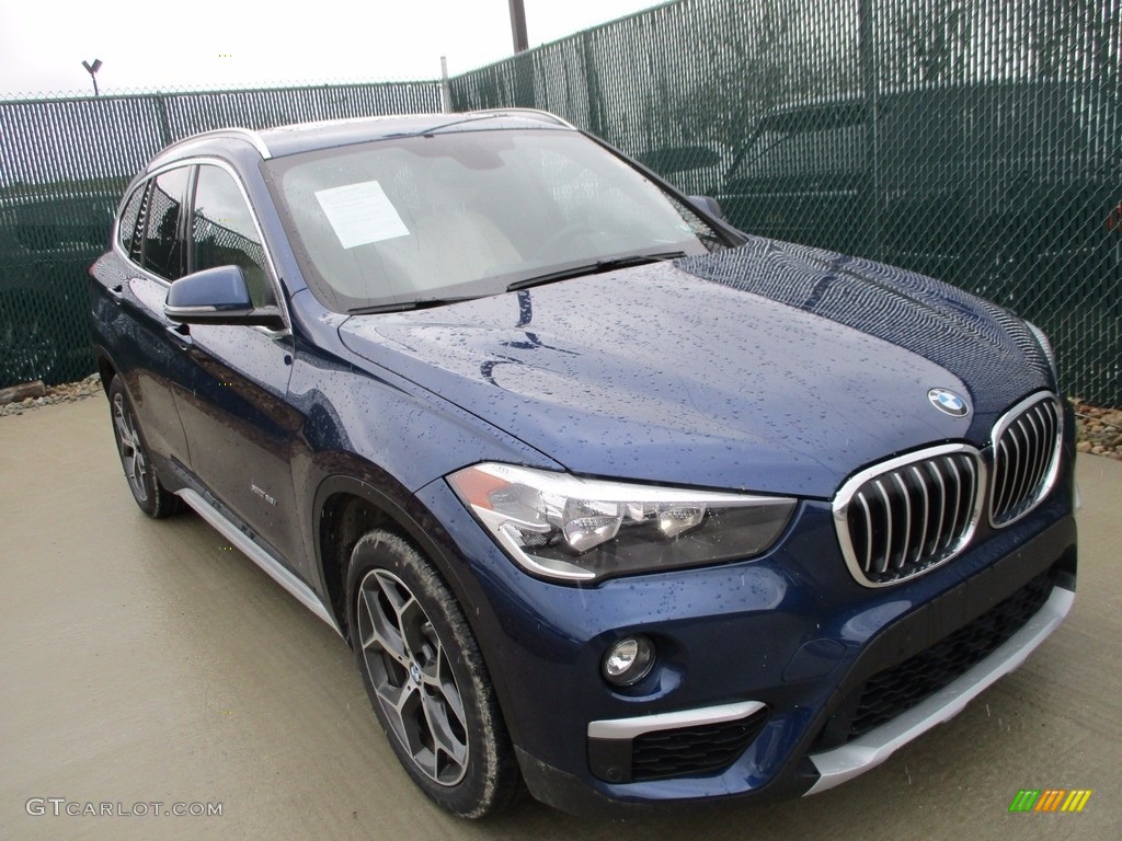 2017 X1 xDrive28i - Mediterranean Blue Metallic / Canberra Beige photo #5
