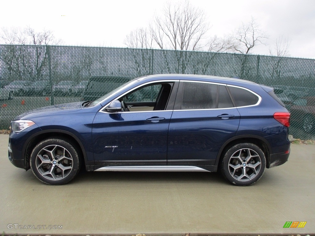 2017 X1 xDrive28i - Mediterranean Blue Metallic / Canberra Beige photo #8