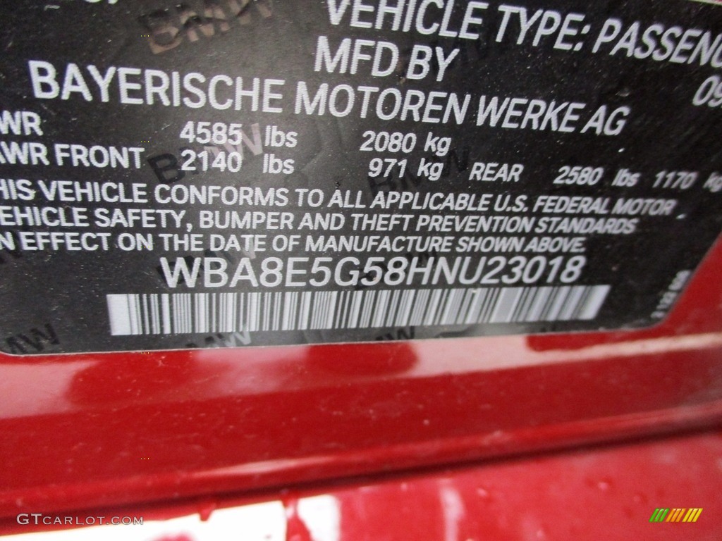 2017 3 Series 320i xDrive Sedan - Melbourne Red Metallic / Black photo #19