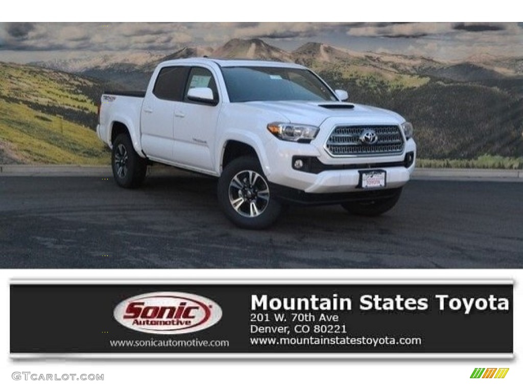 2017 Tacoma TRD Sport Double Cab 4x4 - Super White / TRD Graphite photo #1