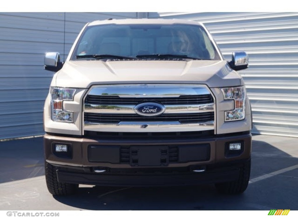 2017 F150 Lariat SuperCrew 4X4 - White Gold / Light Camel photo #2