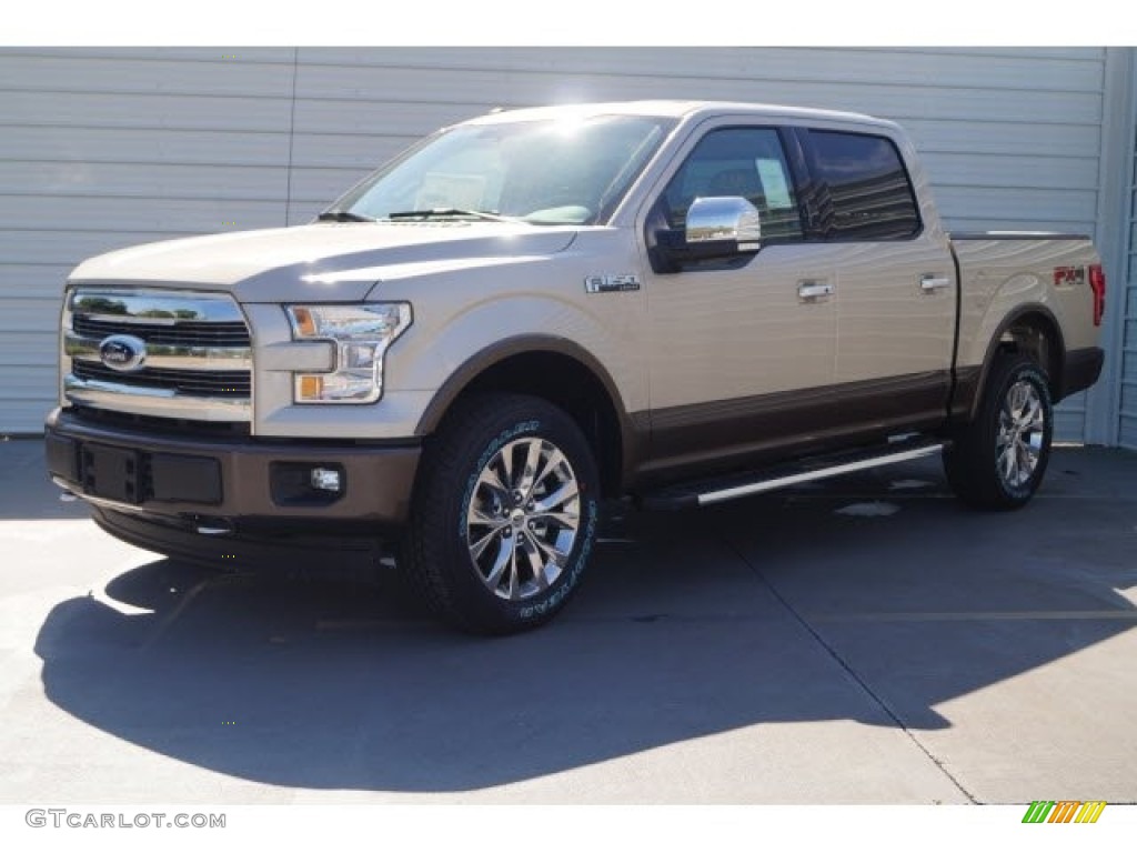 2017 F150 Lariat SuperCrew 4X4 - White Gold / Light Camel photo #3