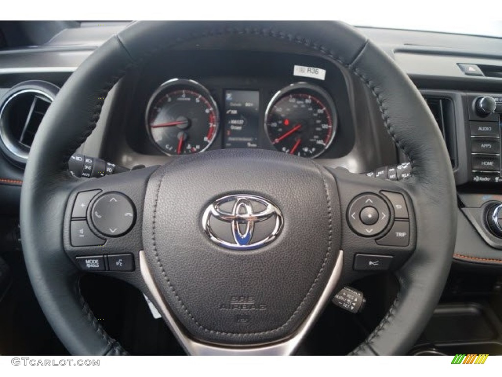 2017 Toyota RAV4 SE Black Steering Wheel Photo #119726539