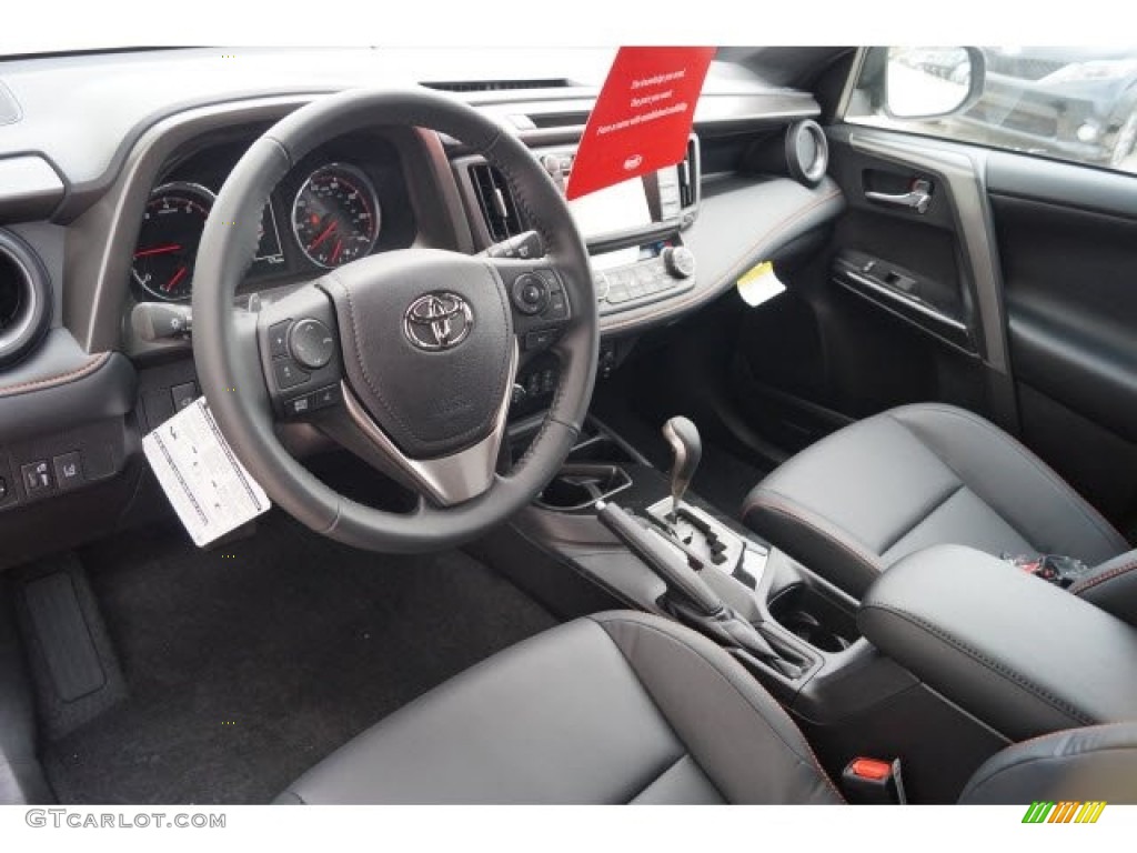 Black Interior 2017 Toyota RAV4 SE Photo #119727018