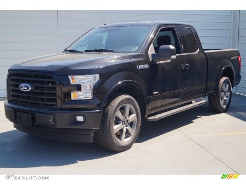 2017 F150 XLT SuperCab - Shadow Black / Black photo #3