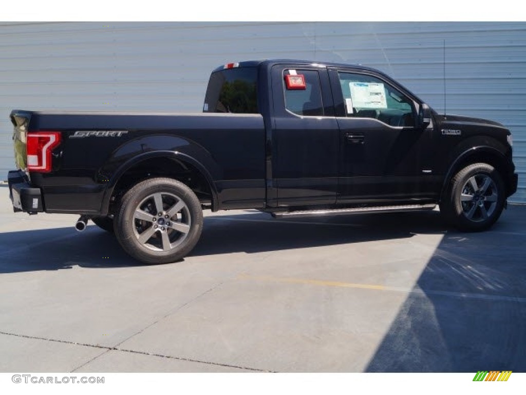 2017 F150 XLT SuperCab - Shadow Black / Black photo #8