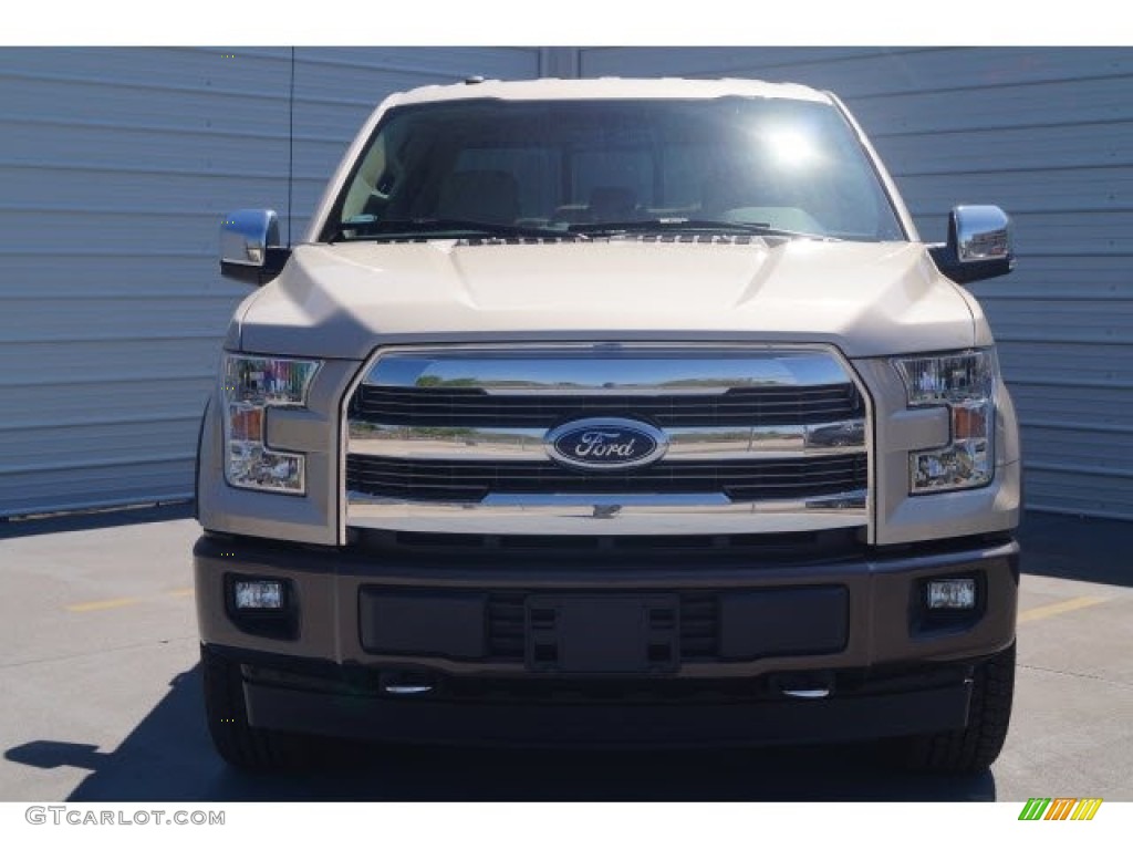 2017 F150 Lariat SuperCrew 4X4 - White Gold / Light Camel photo #2