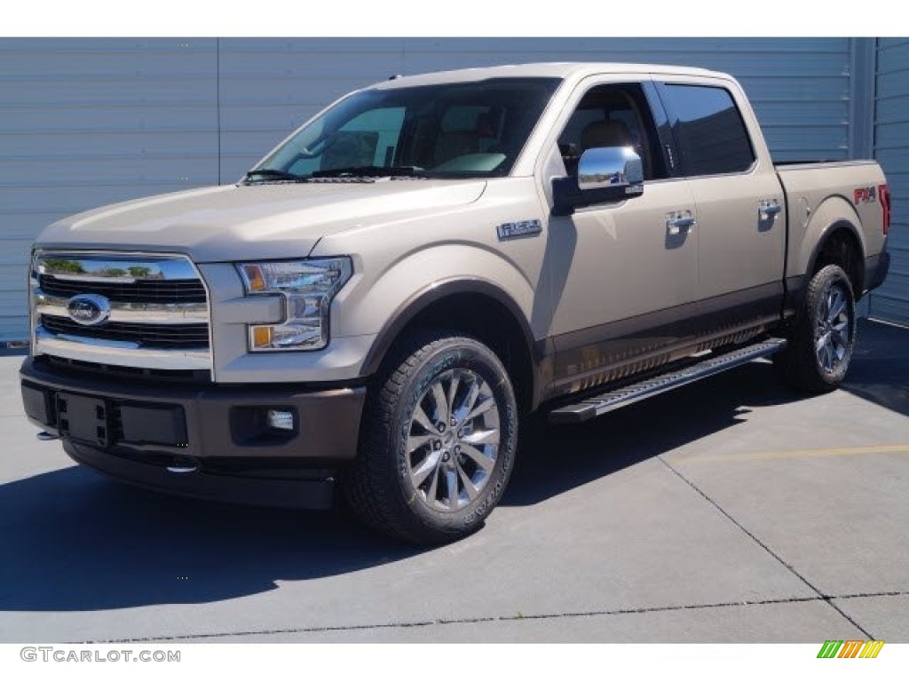 2017 F150 Lariat SuperCrew 4X4 - White Gold / Light Camel photo #3