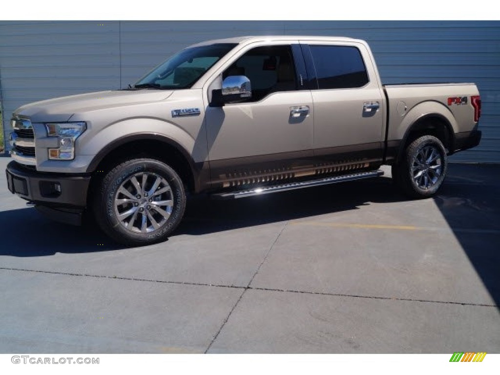 2017 F150 Lariat SuperCrew 4X4 - White Gold / Light Camel photo #4