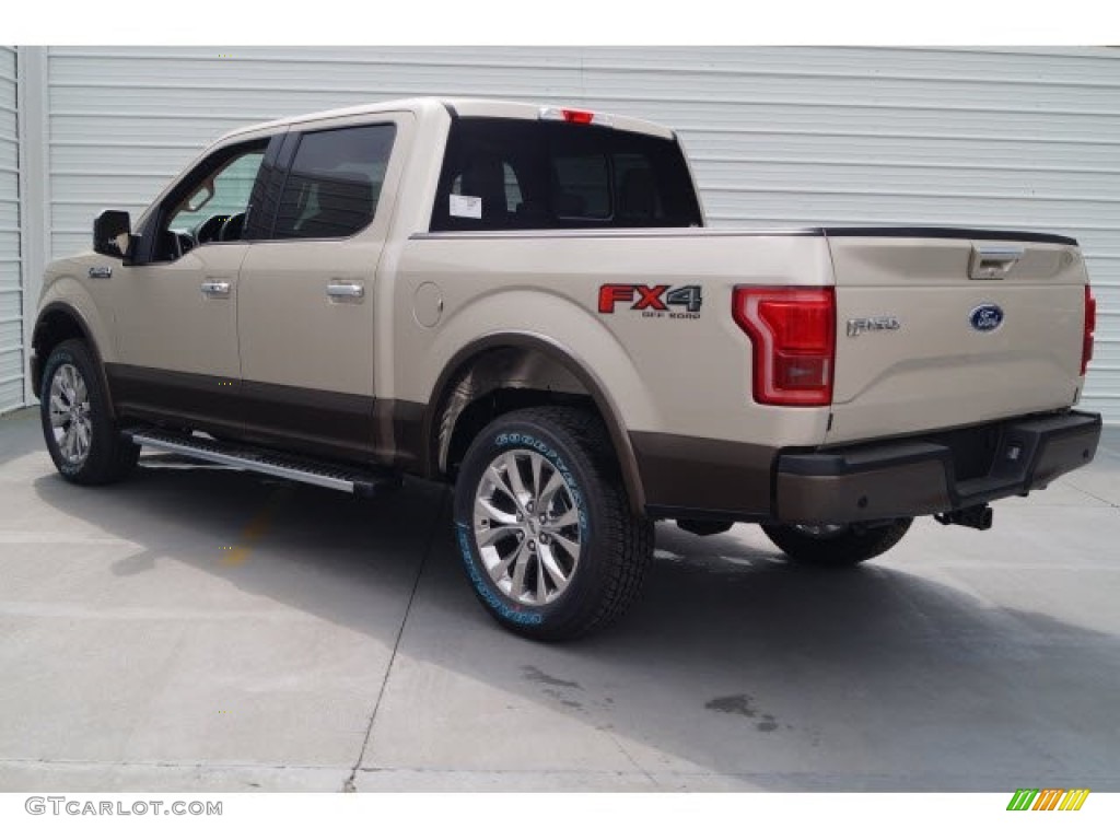 2017 F150 Lariat SuperCrew 4X4 - White Gold / Light Camel photo #4