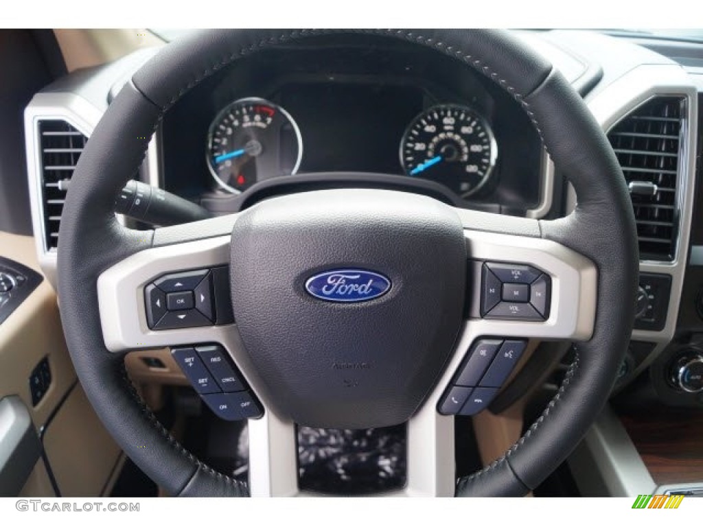 2017 F150 Lariat SuperCrew 4X4 - White Gold / Light Camel photo #12