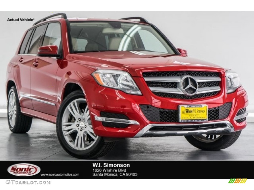 2014 GLK 350 4Matic - Mars Red / Almond Beige/Mocha photo #1