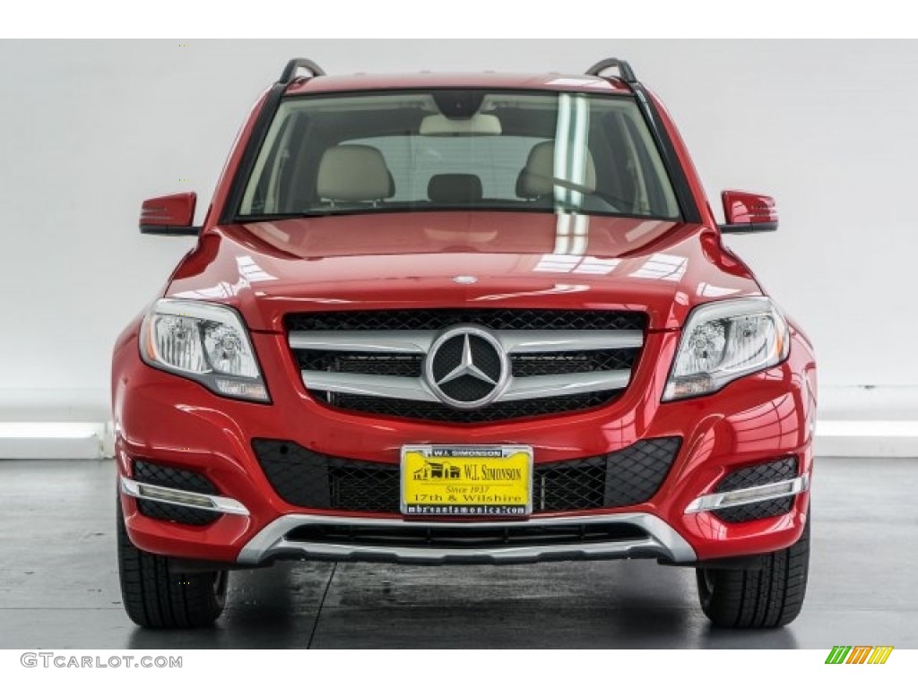 2014 GLK 350 4Matic - Mars Red / Almond Beige/Mocha photo #2