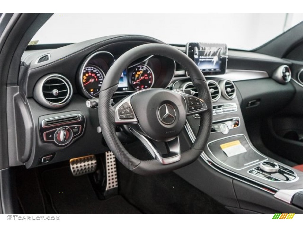 2017 Mercedes-Benz C 300 Sedan Cranberry Red/Black Dashboard Photo #119731732