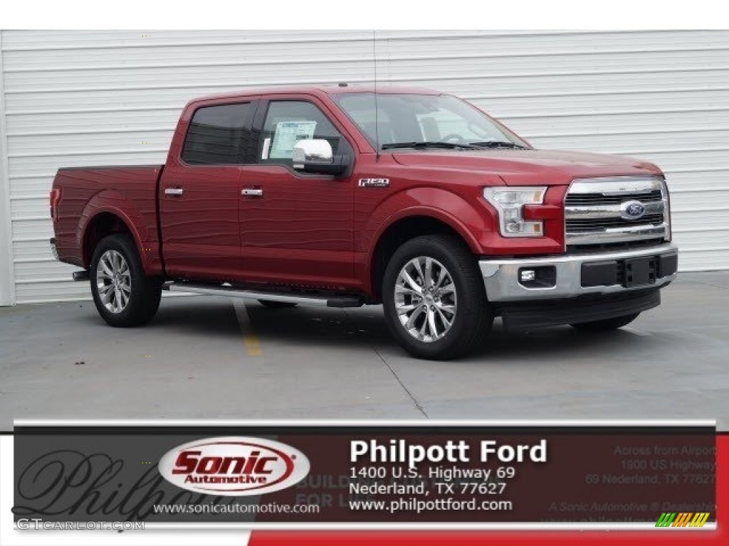 2017 F150 Lariat SuperCrew - Race Red / Earth Gray photo #1