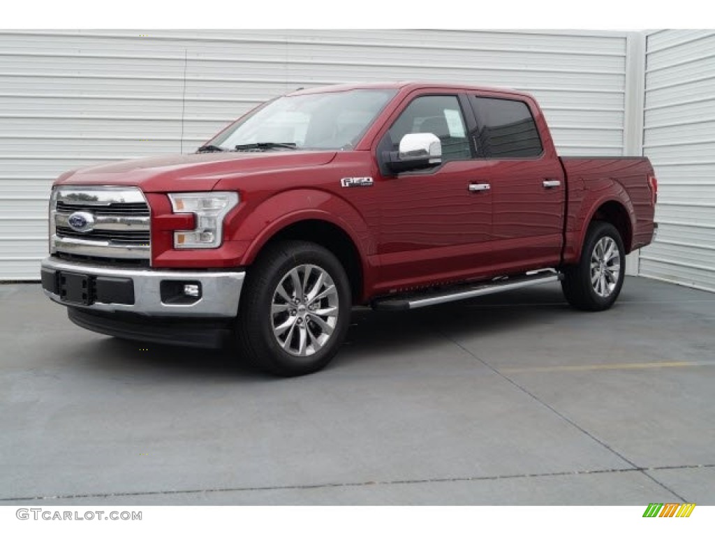 2017 F150 Lariat SuperCrew - Race Red / Earth Gray photo #3