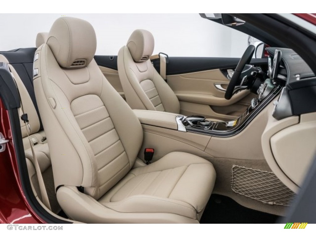 Silk Beige/Black Interior 2017 Mercedes-Benz C 300 Cabriolet Photo #119733199